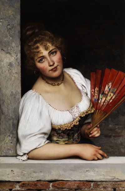 De rode waaier door Eugene de Blaas